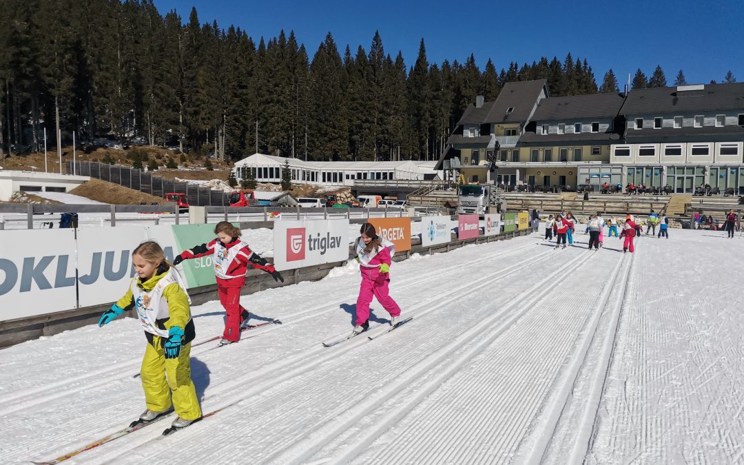 Športni dan na Pokljuki: Šolar na smuči